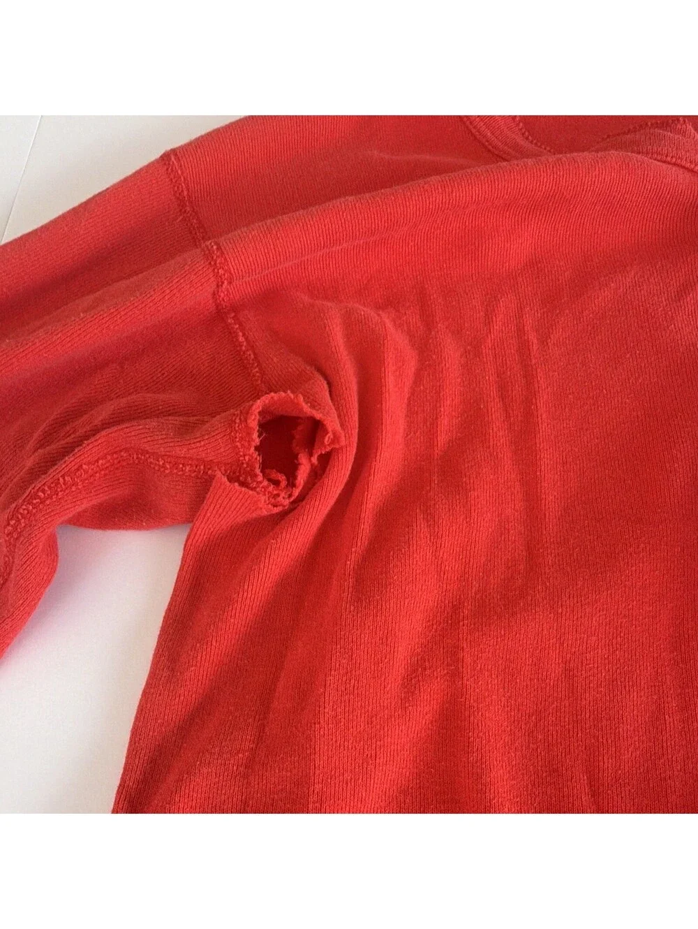 Red Footless Sleeper Used with holes